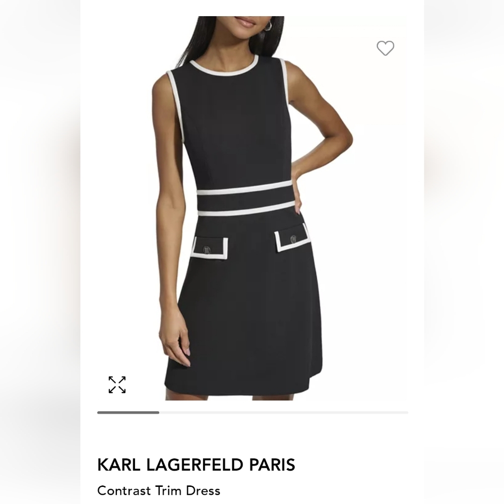 Nwt KARL LAGERFELD PARIS contrast dress